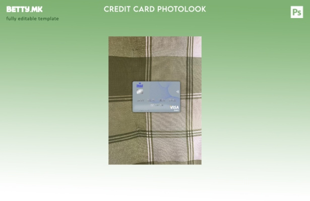 модерен стил Ирска Банка на Ирска виза дебитна картичка photolook пред шаблон